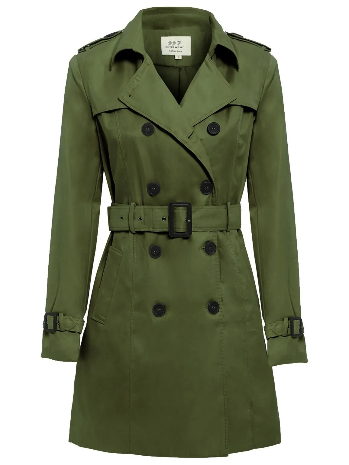 Double Breasted Trench Coat, Red, UK Sizes 8 to 14