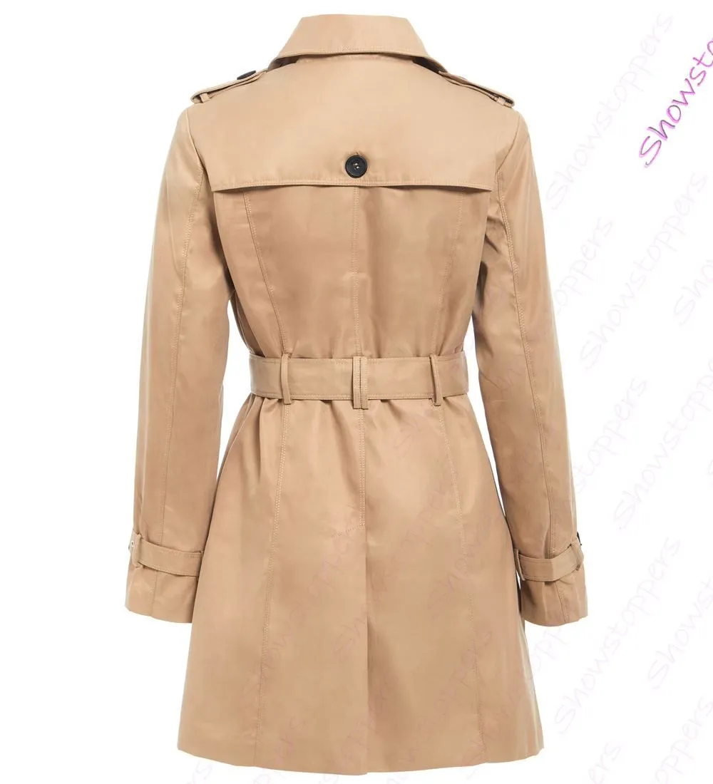 Double Breasted Trench Coat, Red, UK Sizes 8 to 14