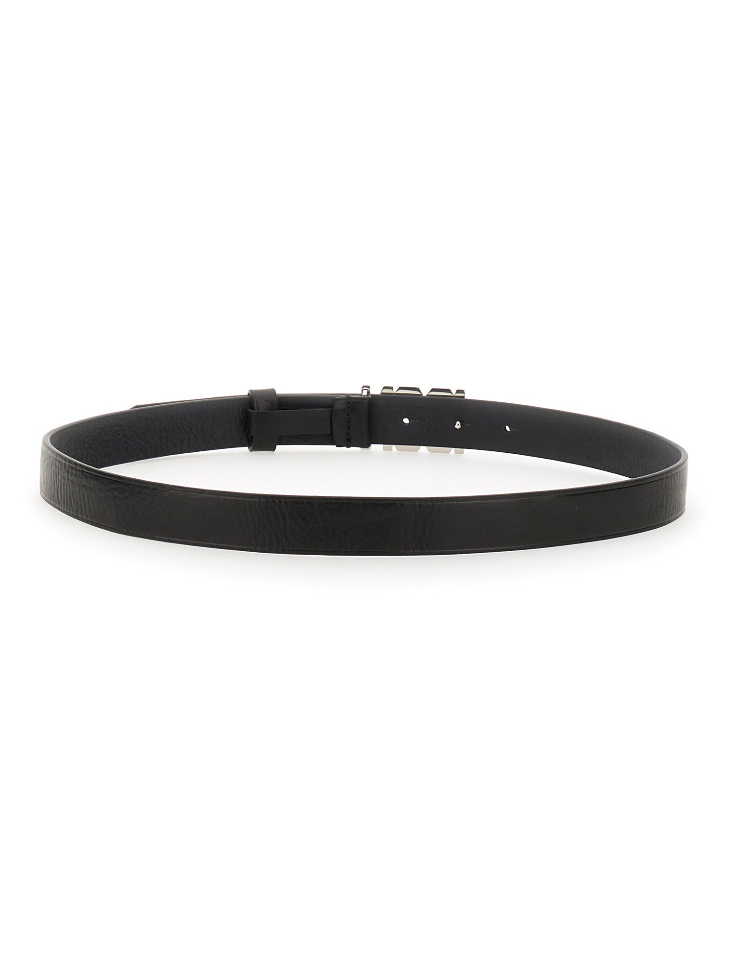 DSQUARED    LEATHER BELT WITH ICON PLAQUE