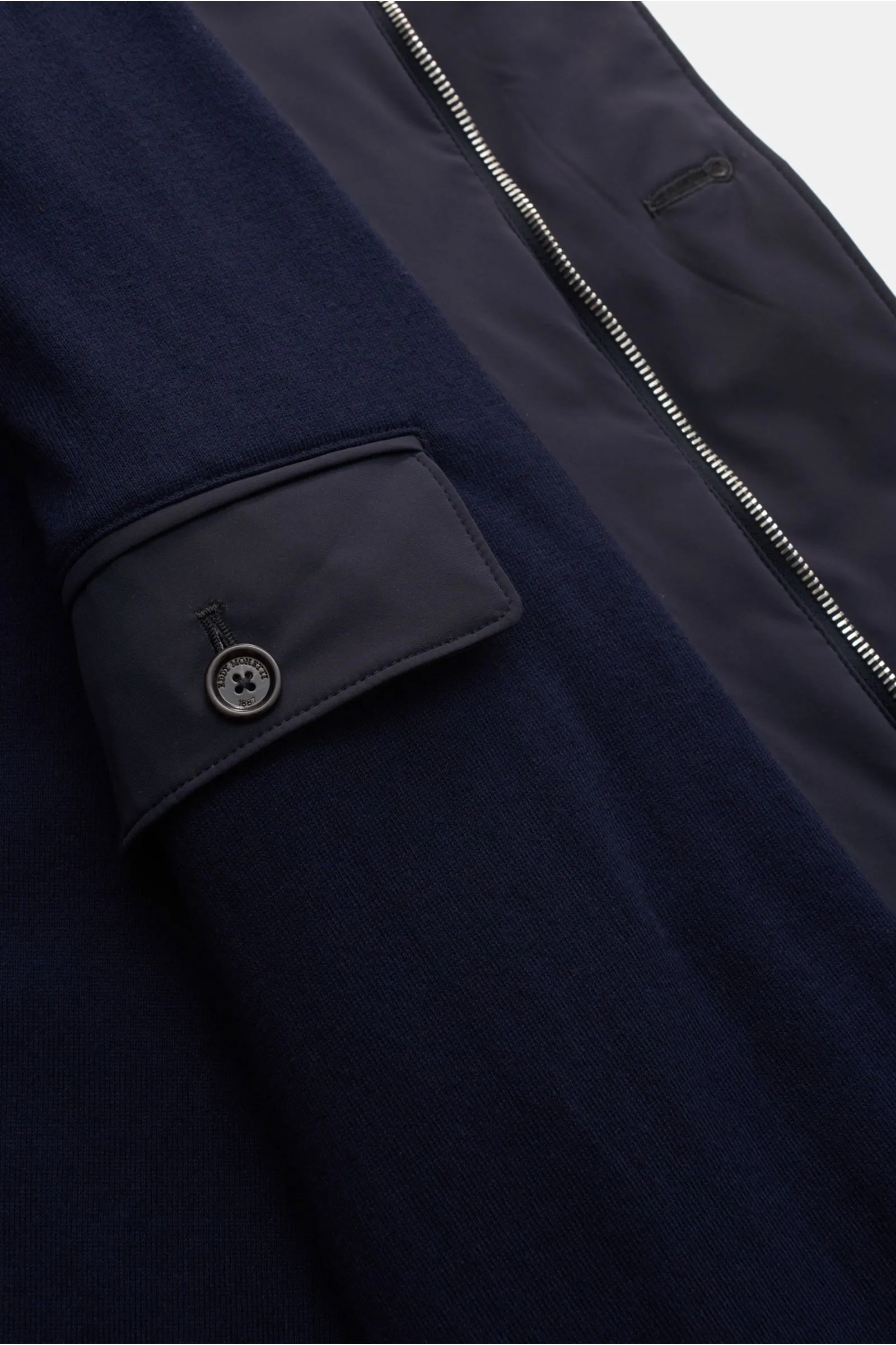 EDDY MONETTI silk coat 'Silk Travel' navy