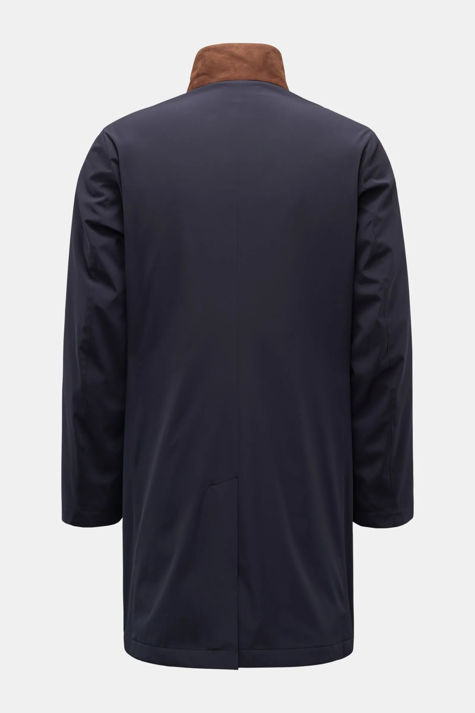 EDDY MONETTI silk coat 'Silk Travel' navy