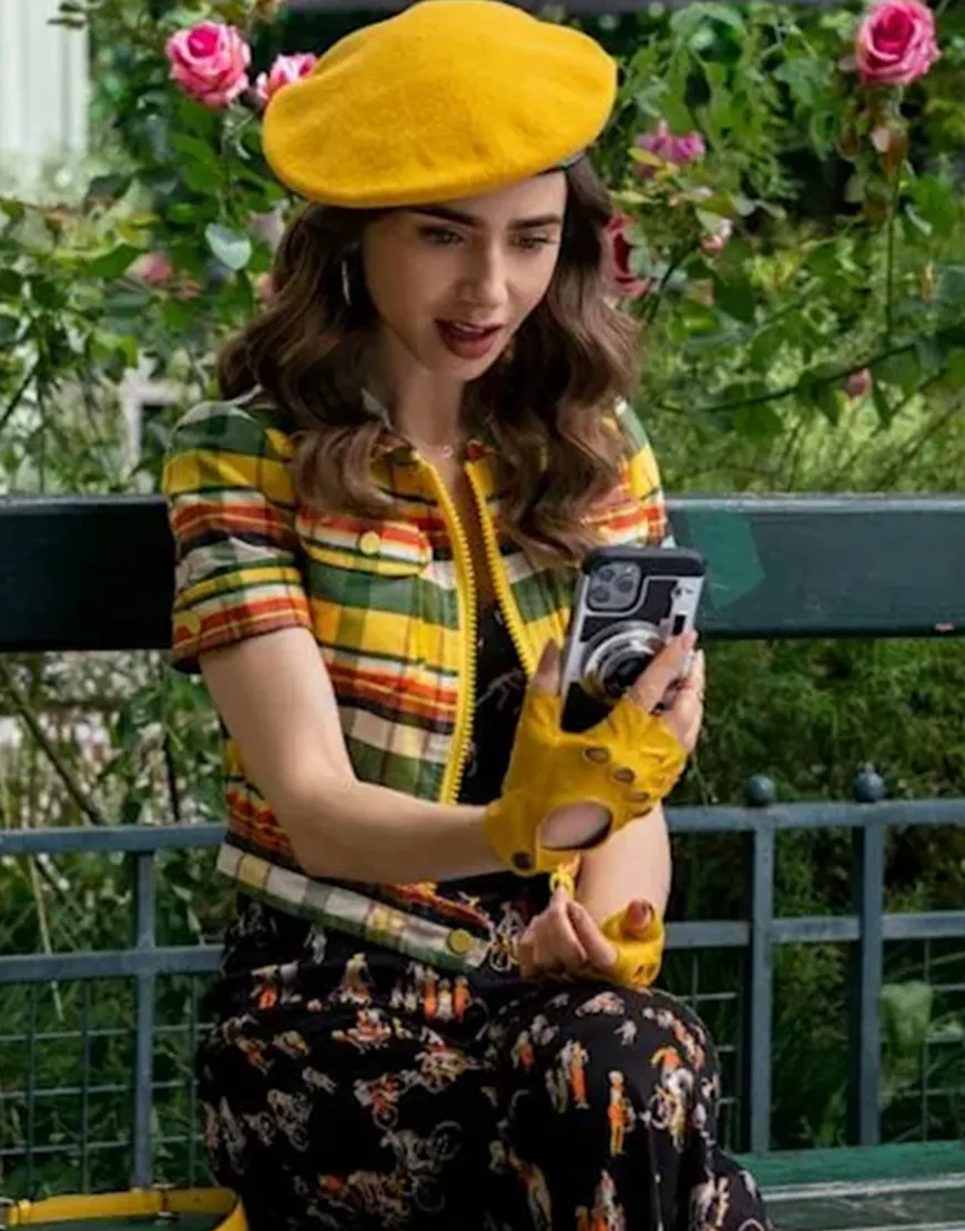 Emily In Paris S02 Lily Collins Yellow Jacket | Season 02 New Arrivals