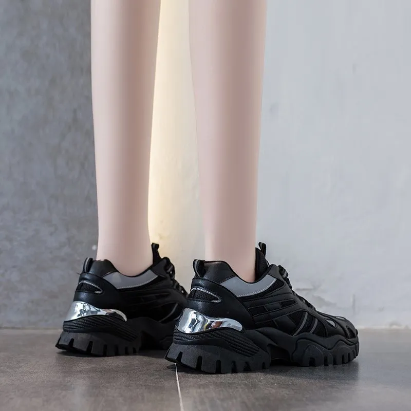 Fashion color block platform sneakers