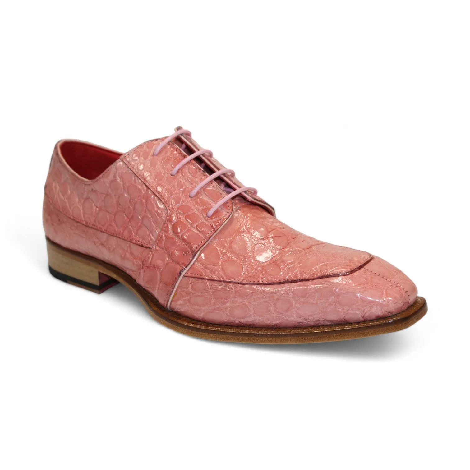 Fennix Charles Men's Shoes Antique Pink Alligator Exotic Oxfords (FX1146)