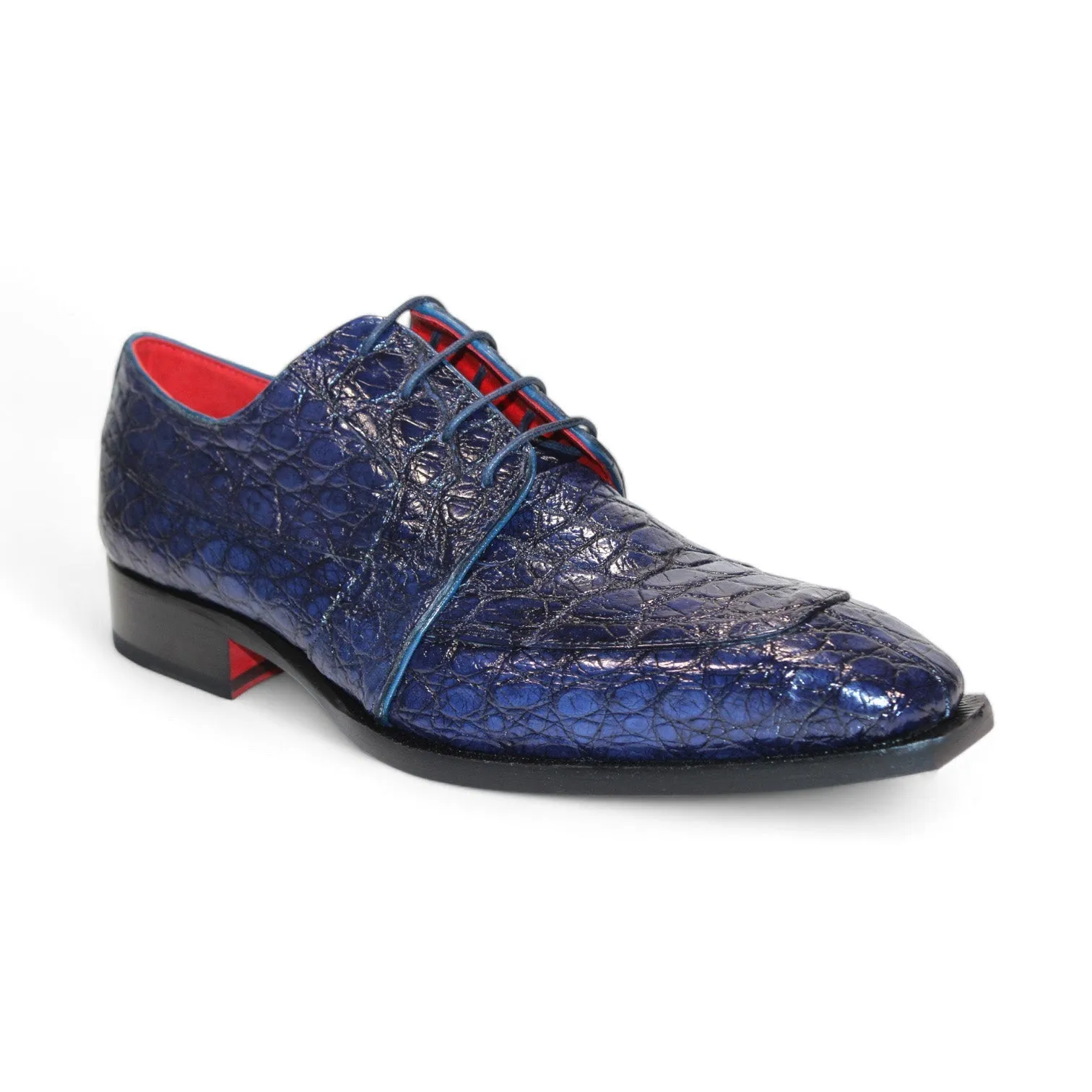 Fennix Charles Men's Shoes Ocean Blue Alligator Exotic Oxfords (FX1145)