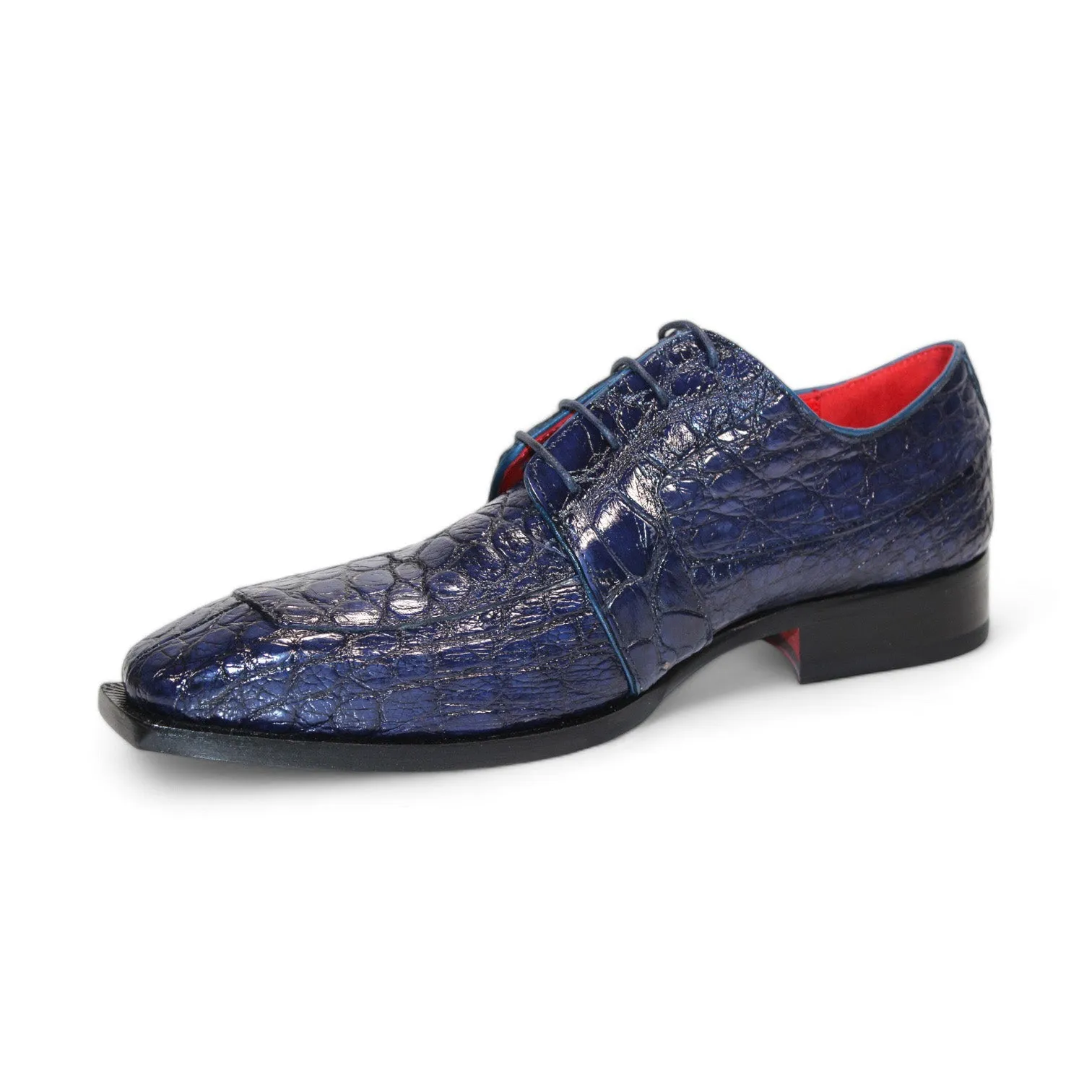 Fennix Charles Men's Shoes Ocean Blue Alligator Exotic Oxfords (FX1145)