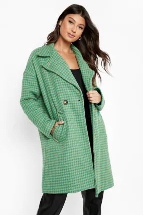 Flannel Longline Wool Look Coat