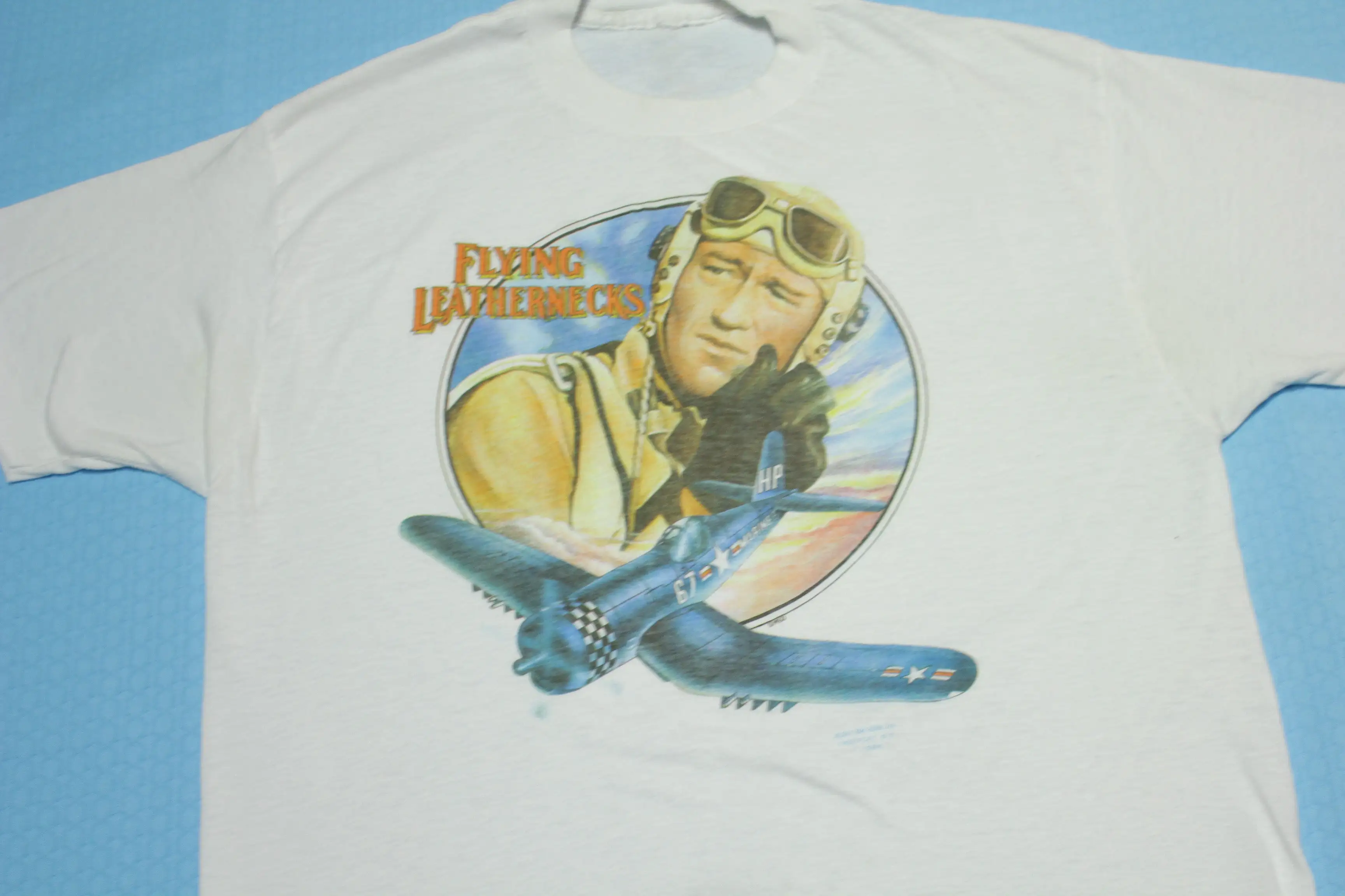 Flying Leathernecks Vintage 80's John Wayne 1988 Single Stitch Movie T-Shirt