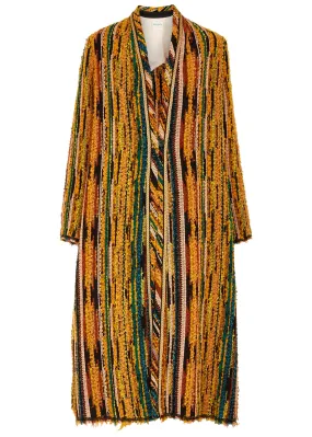 FORTE_FORTE Striped jacquard bouclé coat 
                         
                     
                