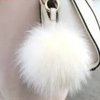 Fox Fur Ball Keychain