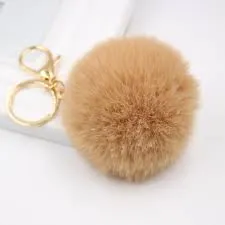 Fox Fur Ball Keychain