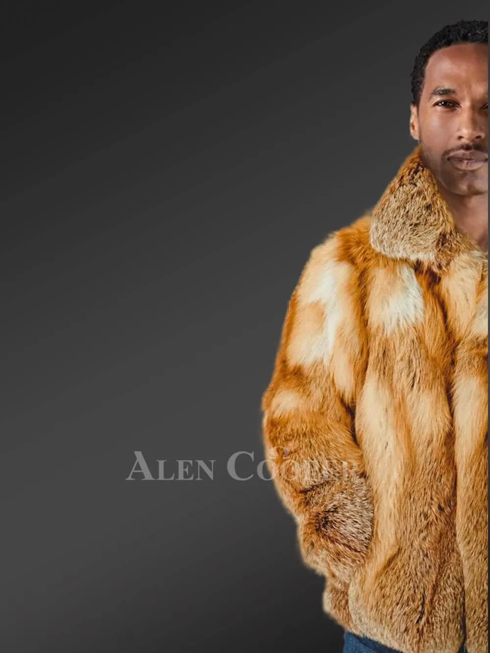 Fox fur jacket for men