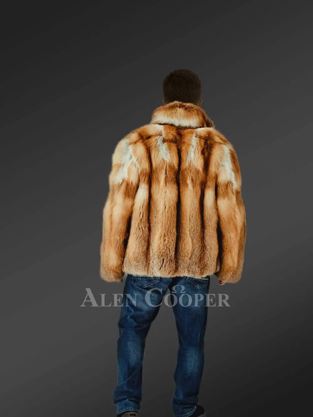 Fox fur jacket for men