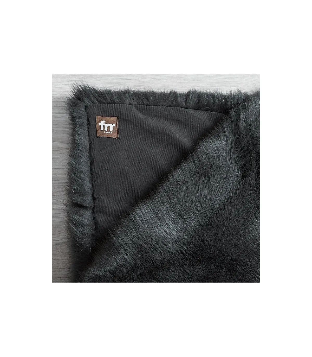 Full Pelt Charcoal Fox Fur Blanket for Luxurious Home Decor at FurSource.com