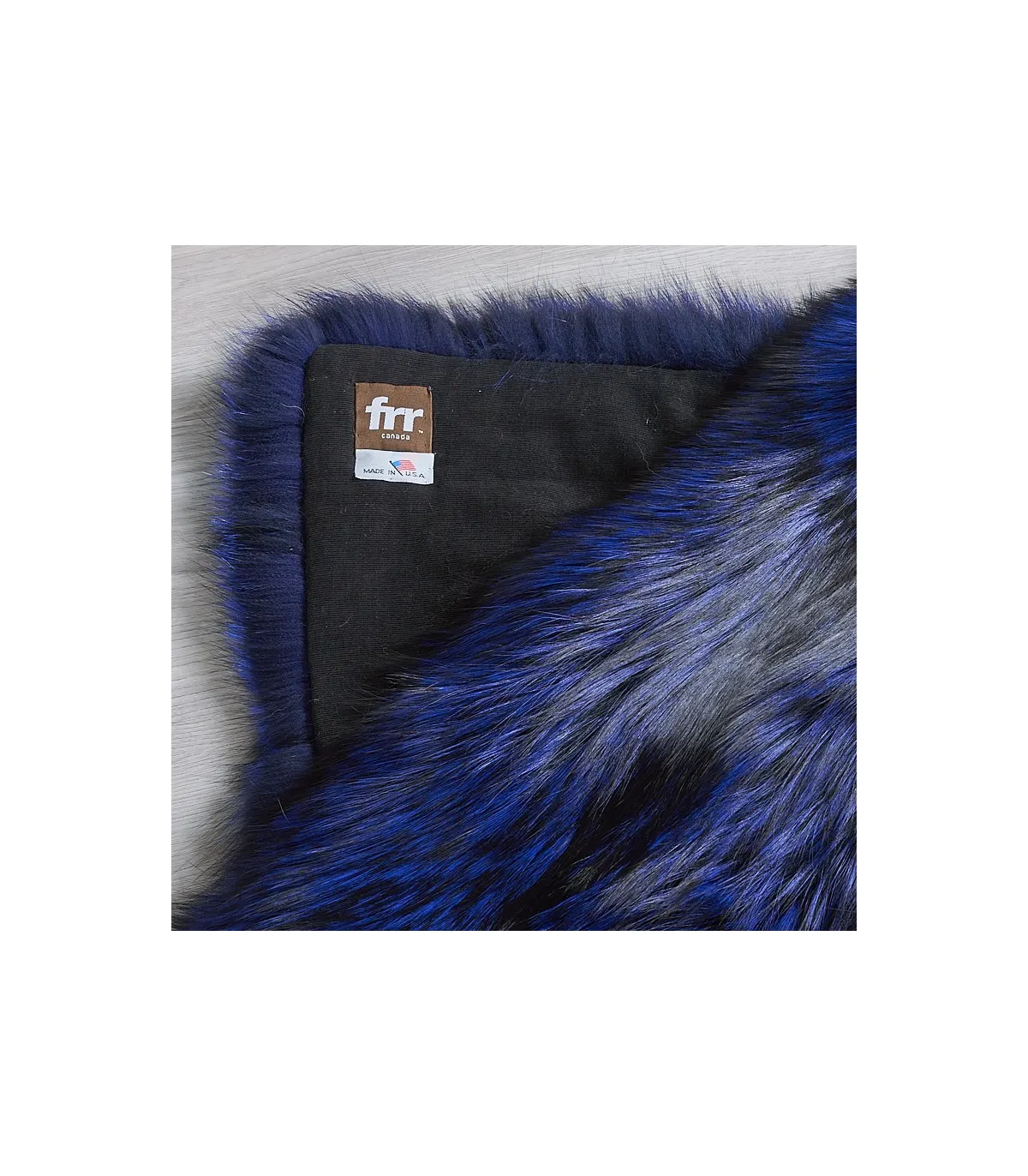 Full Pelt Electric Blue Fox Fur Blanket for Luxurious Home Decor at FurSource.com