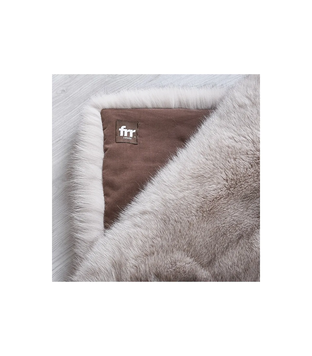 Full Pelt Stone Fox Fur Blanket for Luxurious Home Decor at FurSource.com