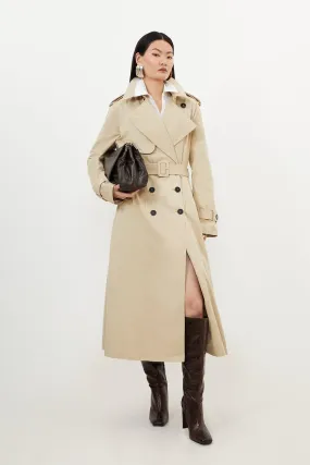 Full Skirt Maxi Trench Coat | Karen Millen