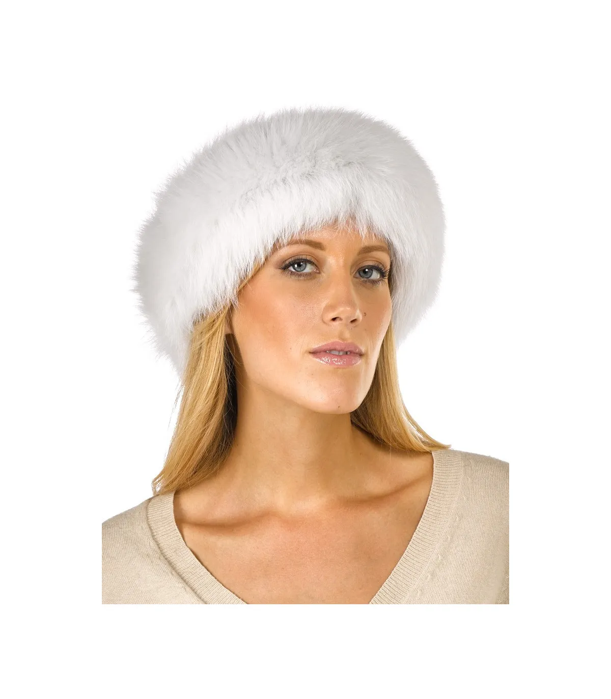 Fur Headband - White Fox Fur | Fur Source