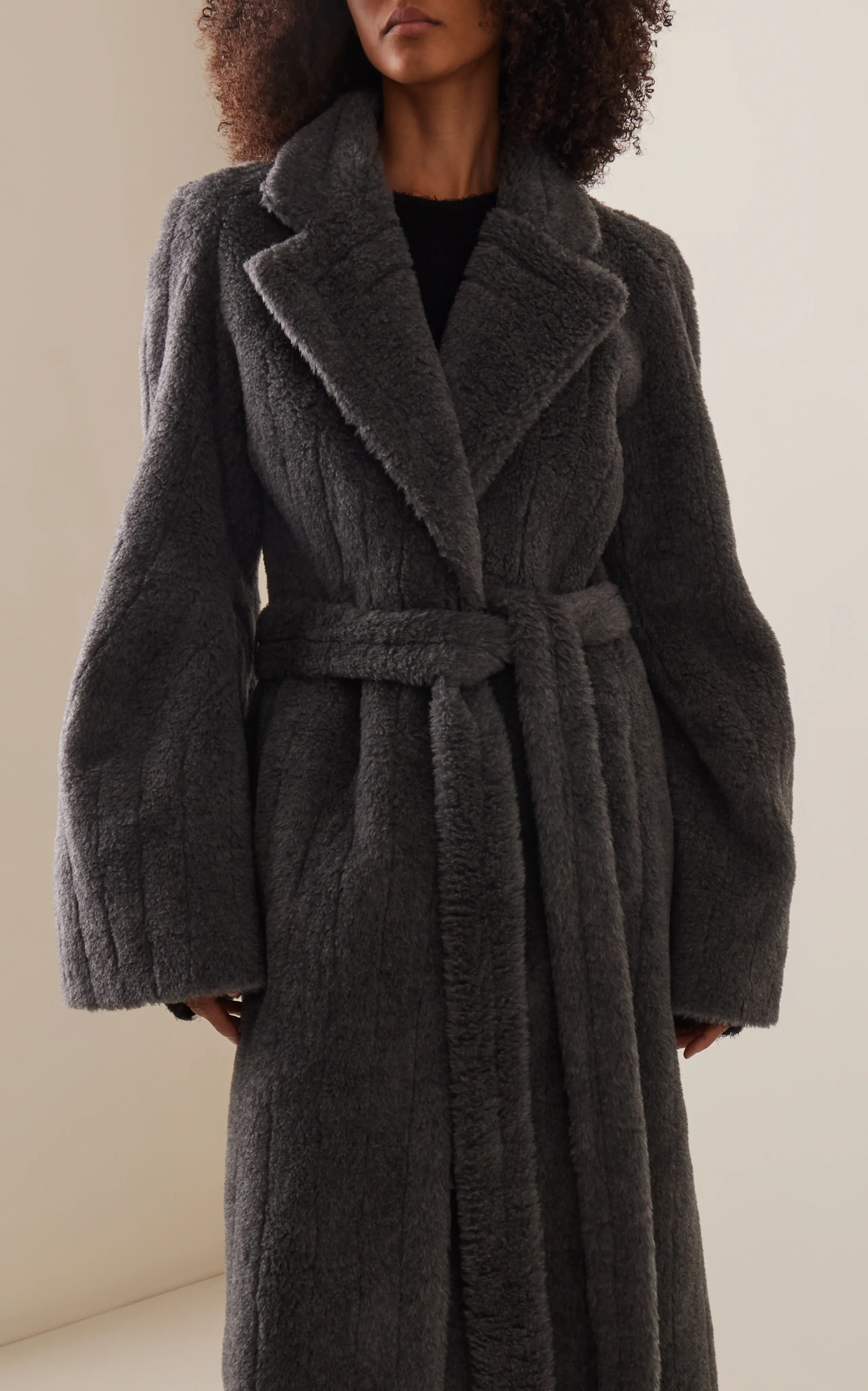 Gabriela Hearst Barring Plush Wool-Blend Robe Coat