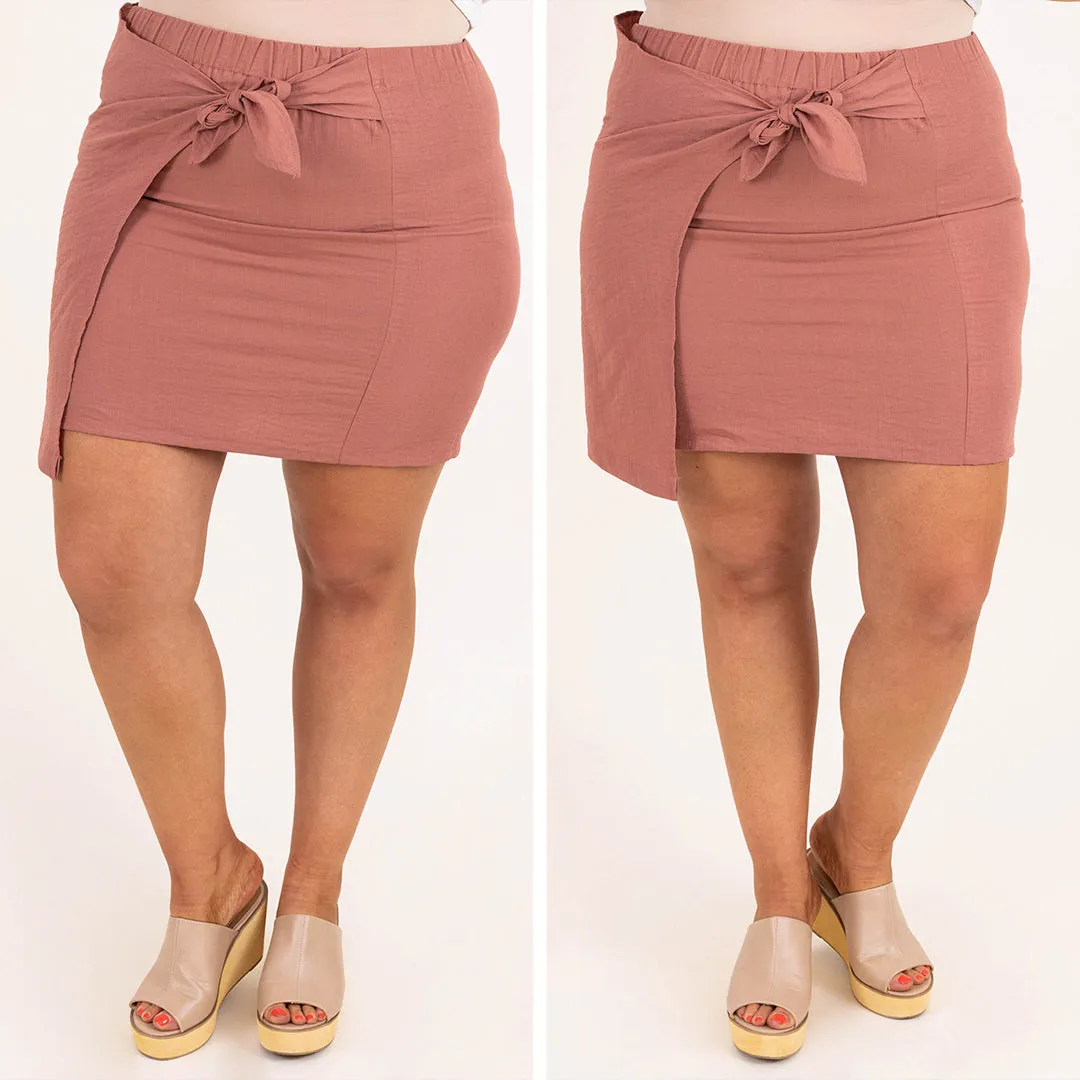 Getting My Way Skirt, Dusty Rose