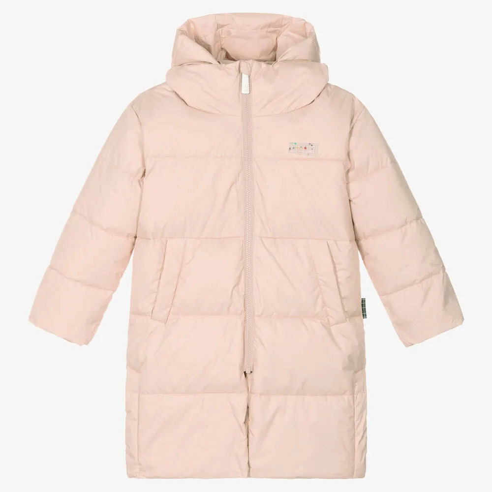 Girls Pale Pink Puffer Coat