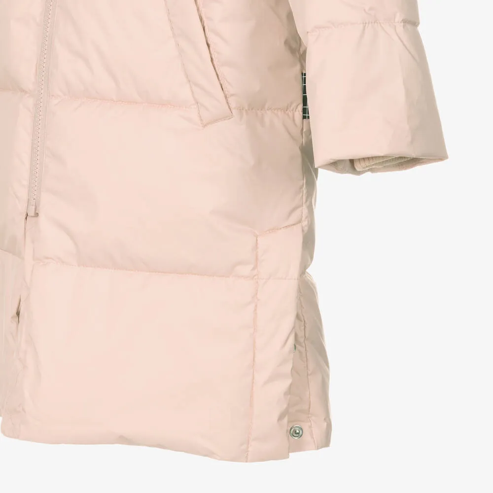 Girls Pale Pink Puffer Coat