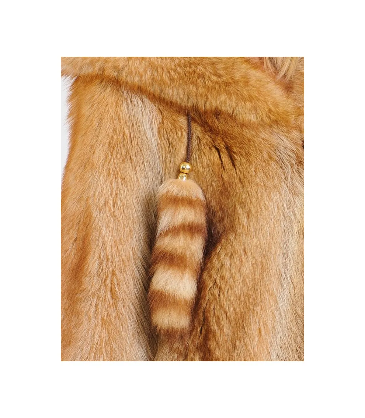 Gold Raccoon Fur Coat with Hood: FurSource.com