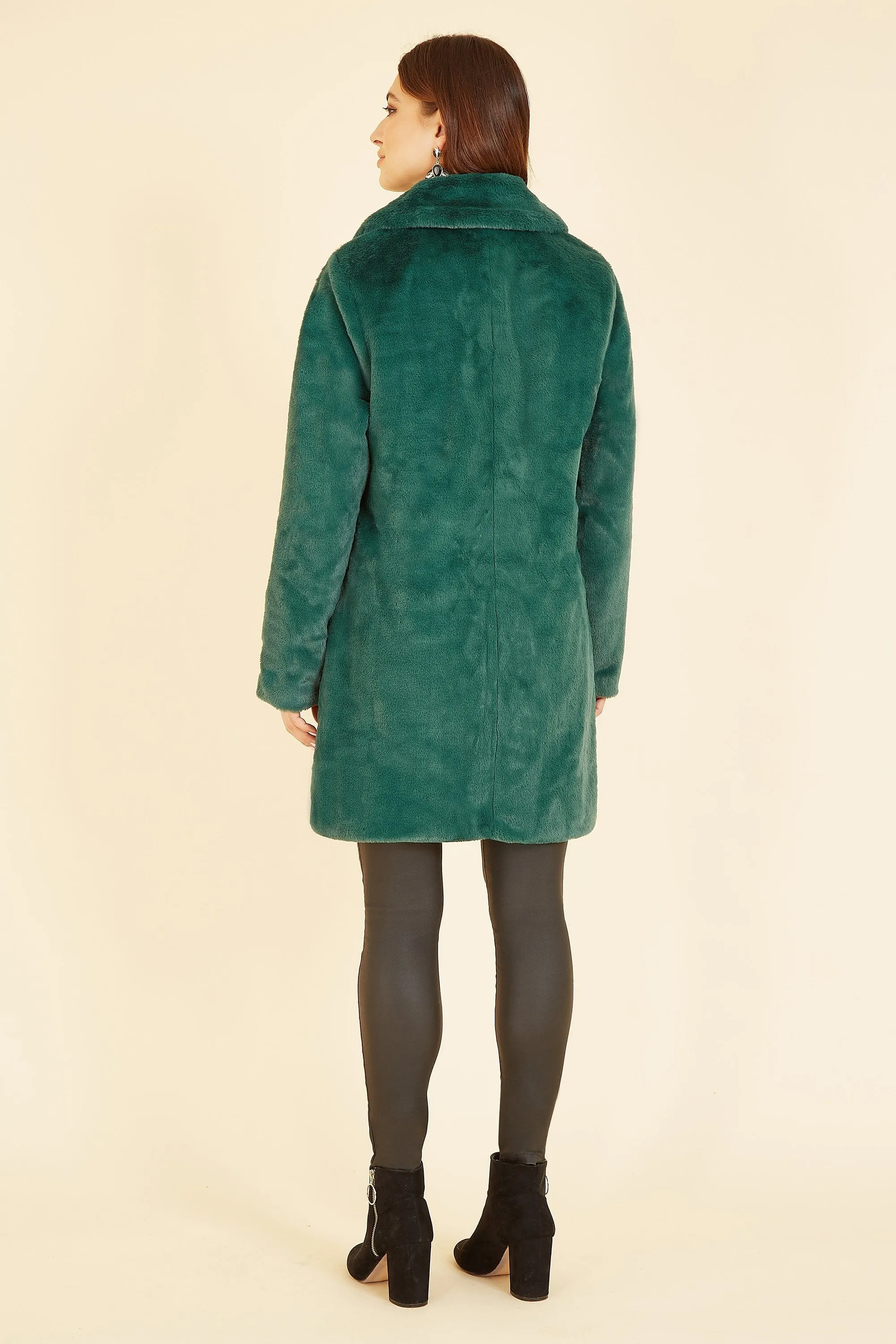 Green Fur Collar Jacket