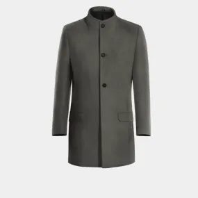 Grey Funnel neck Coat