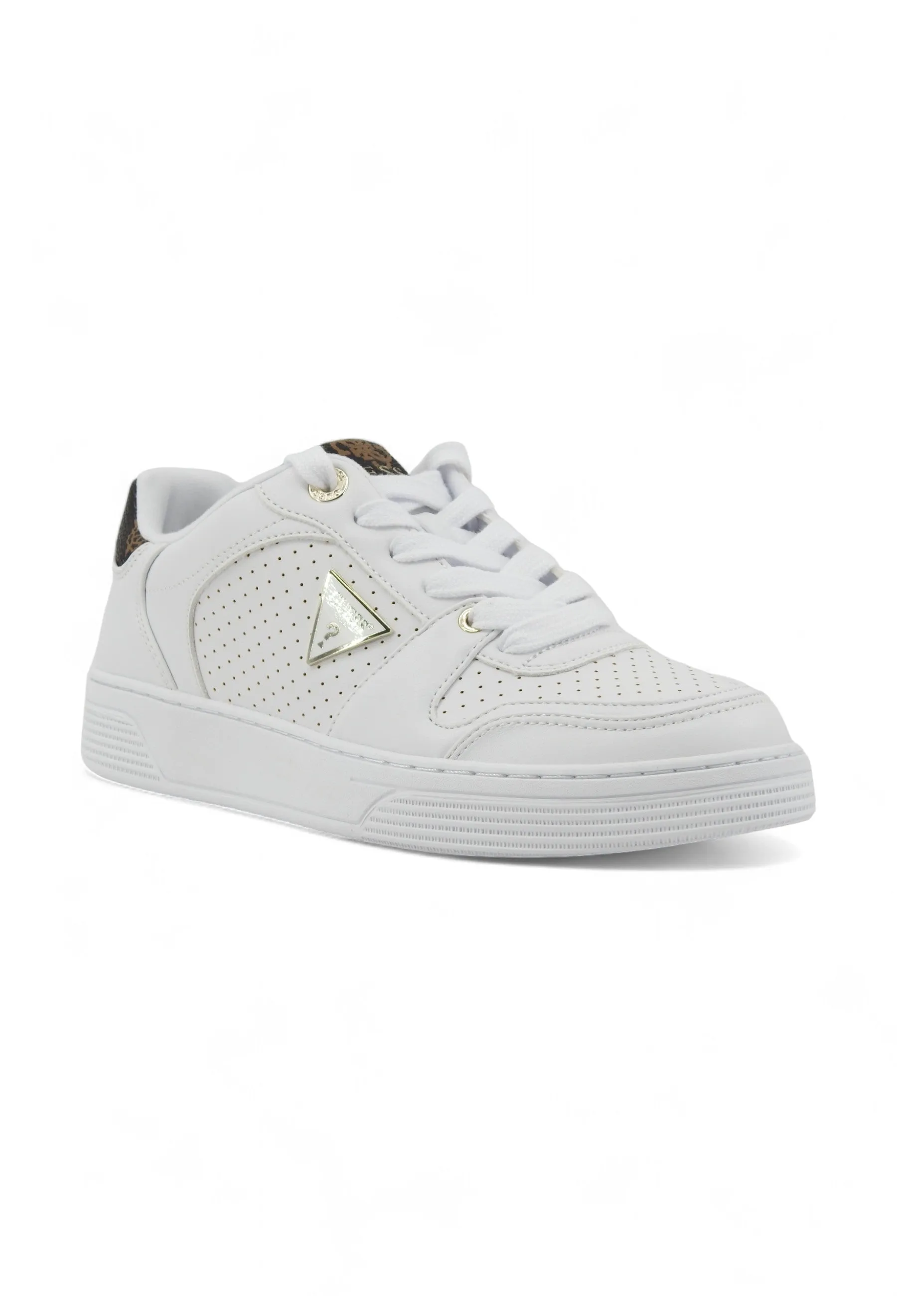 GUESS Sneaker Donna White Brown FLTDAIFAL12