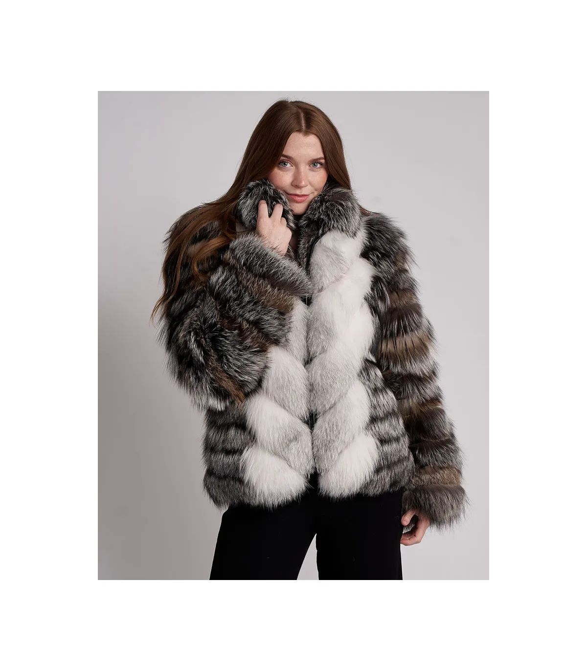 Hallie Fox Fur Jacket | FurHatWorld.com