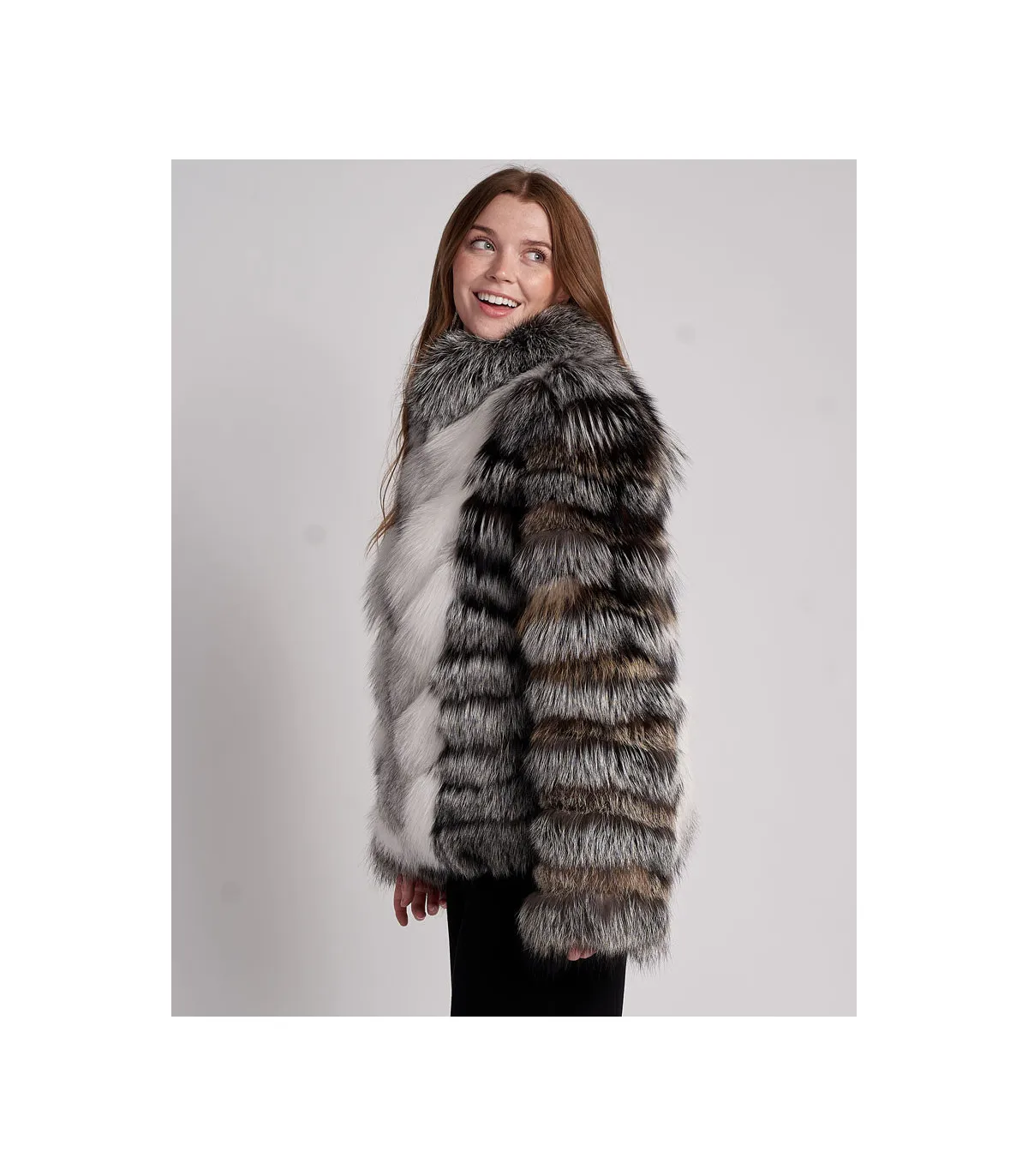 Hallie Fox Fur Jacket | FurHatWorld.com