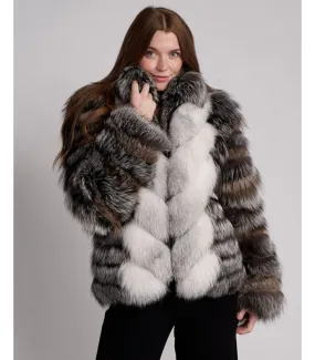 Hallie Fox Fur Jacket | FurHatWorld.com