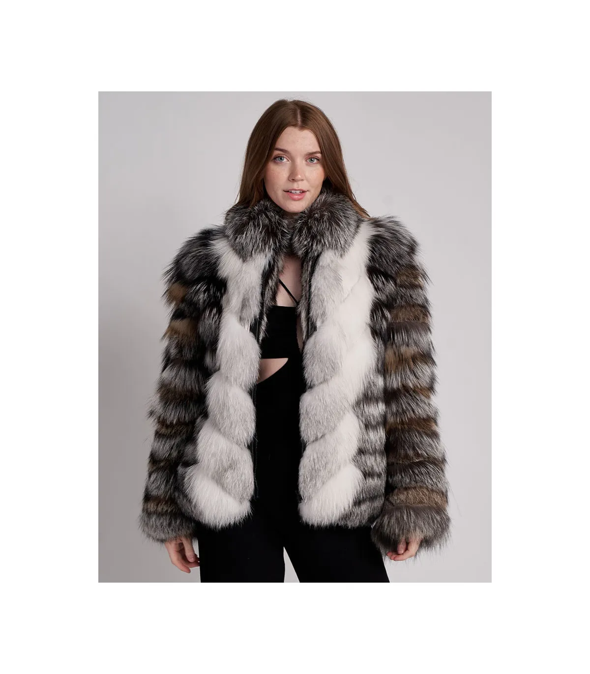 Hallie Fox Fur Jacket | FurHatWorld.com