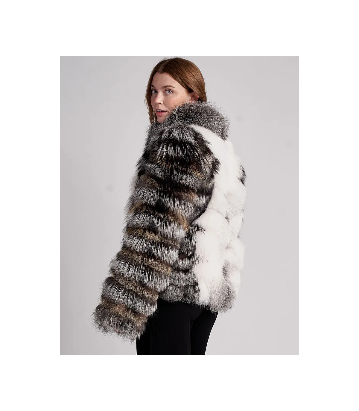 Hallie Fox Fur Jacket | FurHatWorld.com