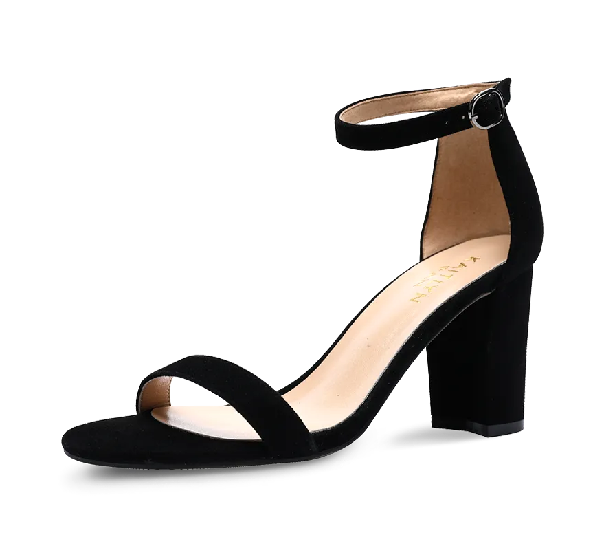 Heather Block High Heel Sandals - Final Sale