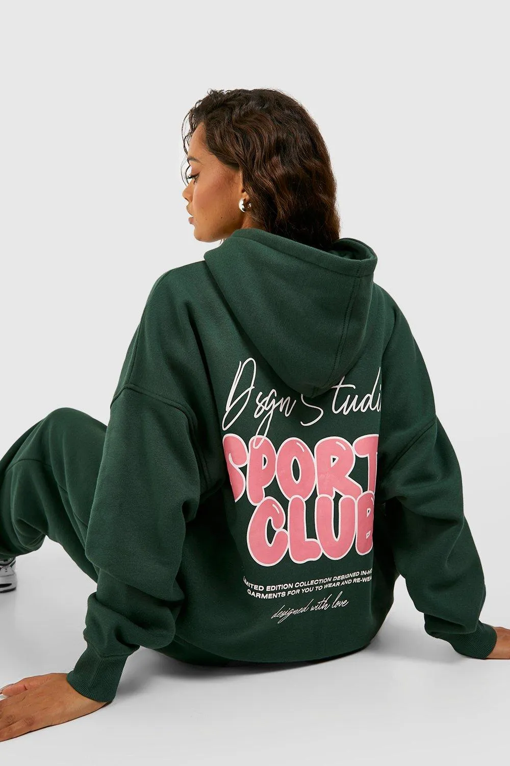 Hoodies & Sweatshirts | Dsgn Studio Sports Bubble Slogan Oversized Hoodie | boohoo