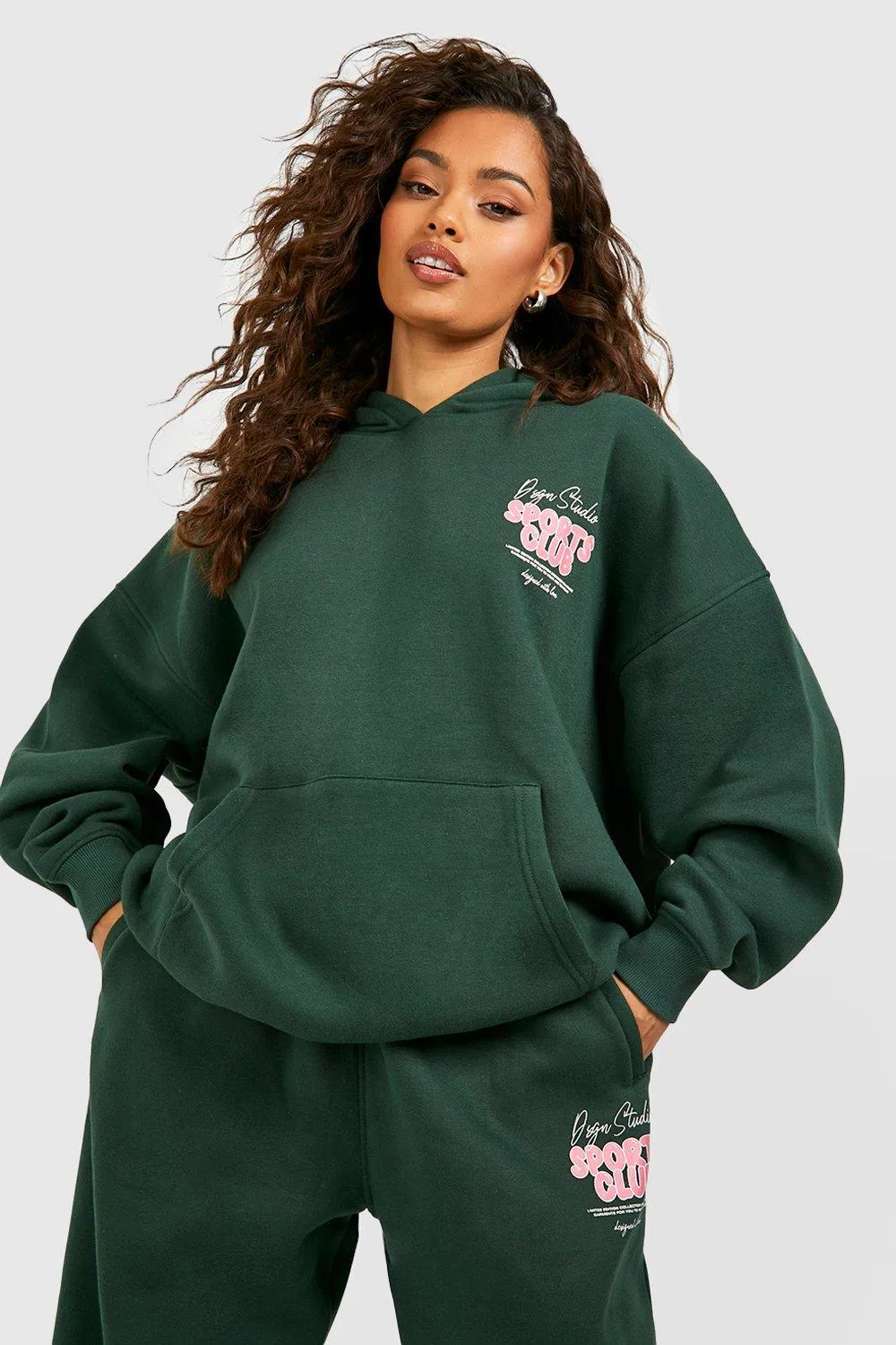 Hoodies & Sweatshirts | Dsgn Studio Sports Bubble Slogan Oversized Hoodie | boohoo