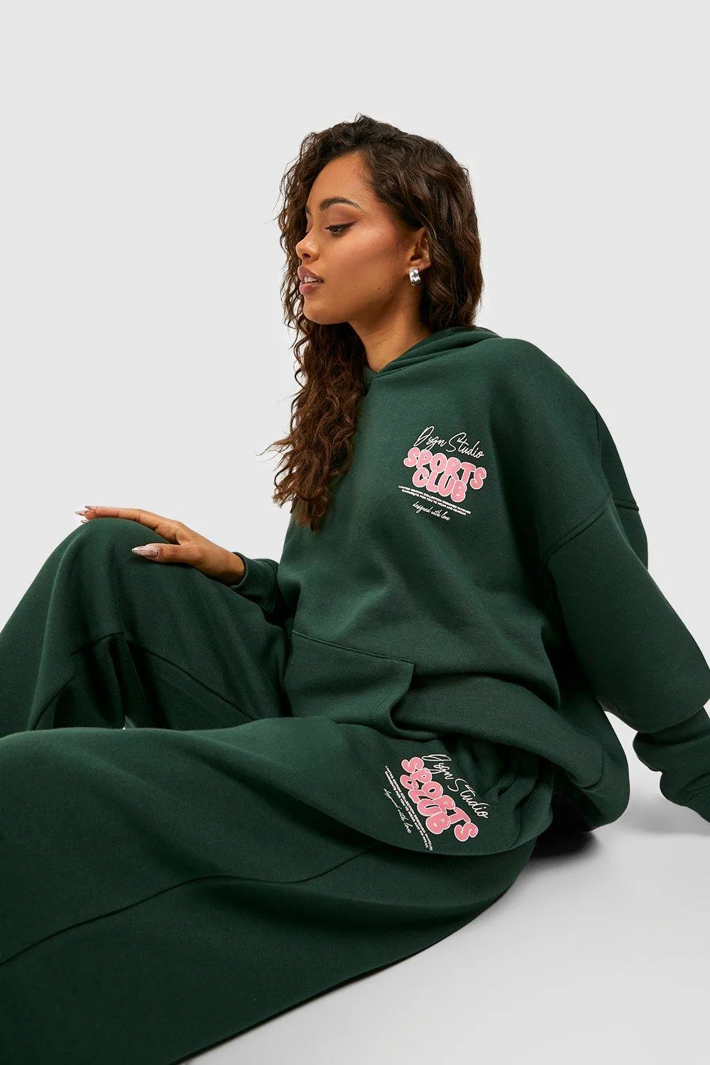 Hoodies & Sweatshirts | Dsgn Studio Sports Bubble Slogan Oversized Hoodie | boohoo