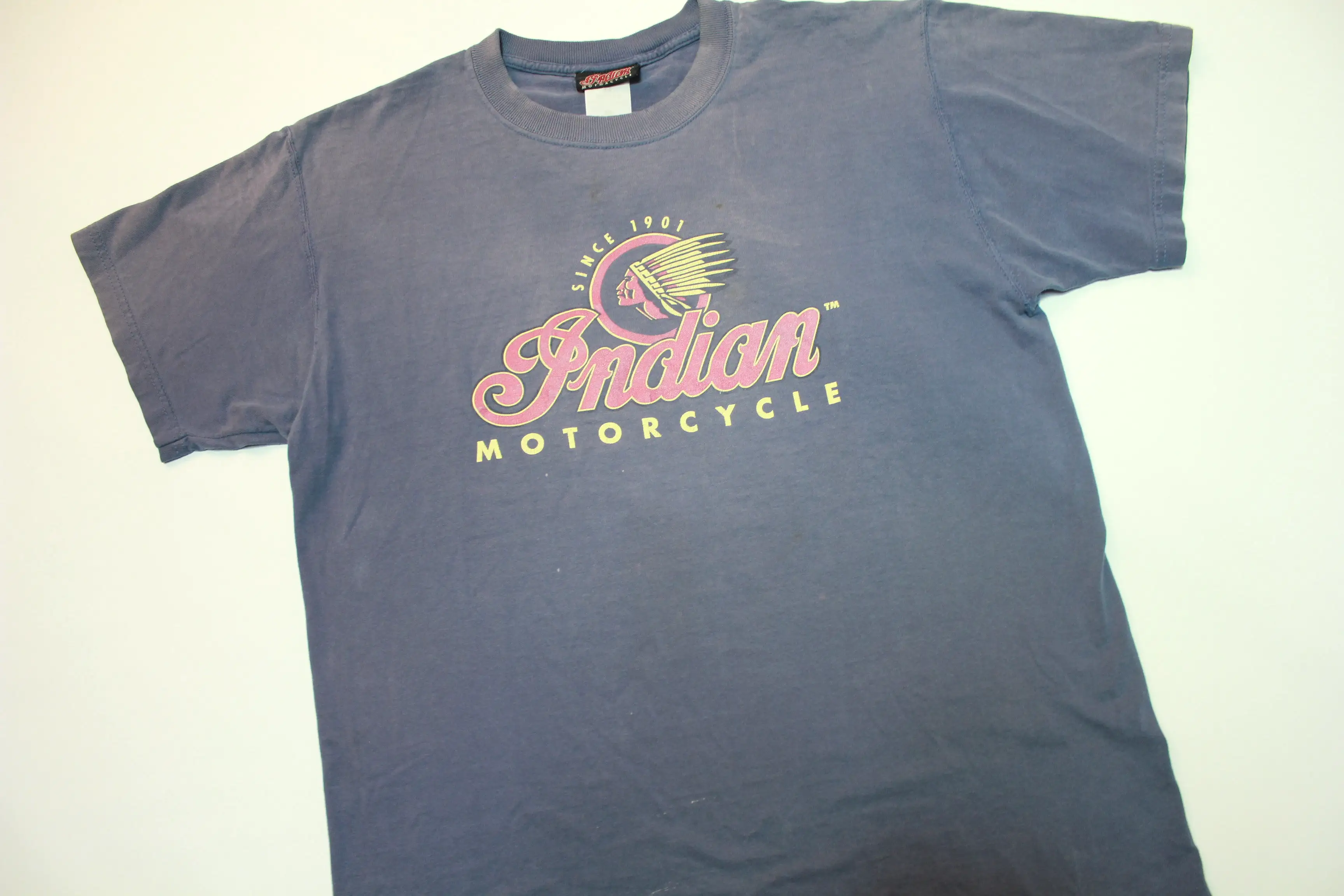 Indian Motorcycles Post Falls Idaho Vintage 90's Biker Est. 1901 T-Shirt