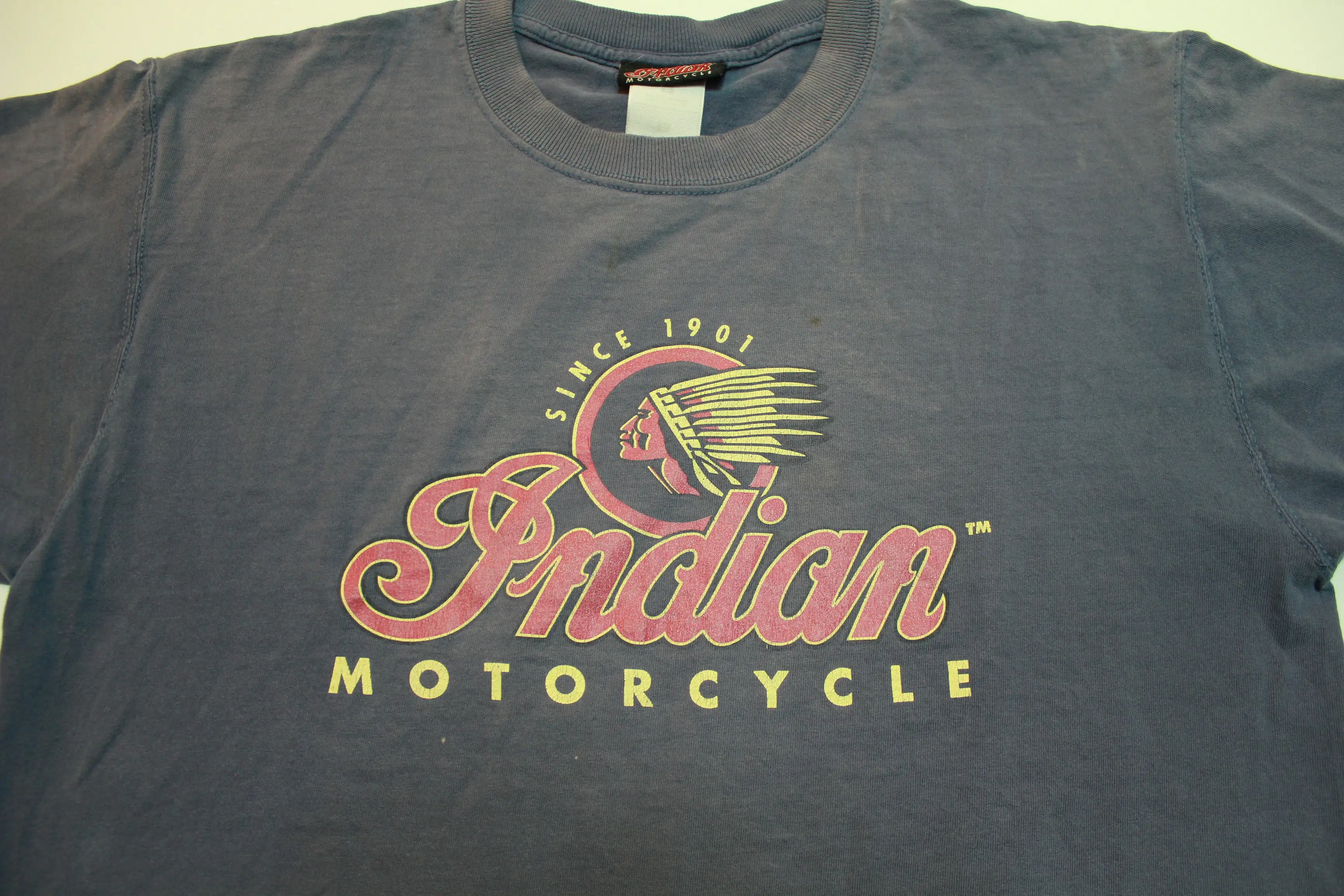 Indian Motorcycles Post Falls Idaho Vintage 90's Biker Est. 1901 T-Shirt