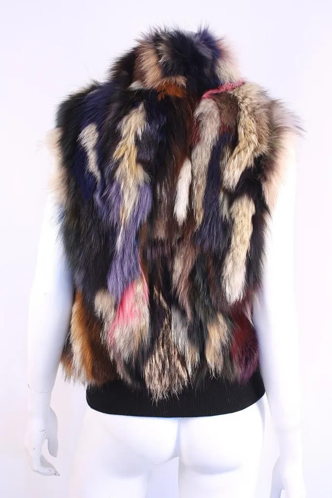 INOCHI Rainbow Fox & Coyote Fur Vest