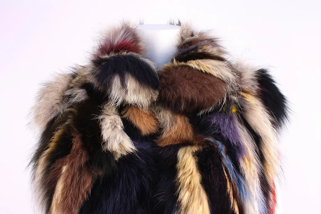 INOCHI Rainbow Fox & Coyote Fur Vest