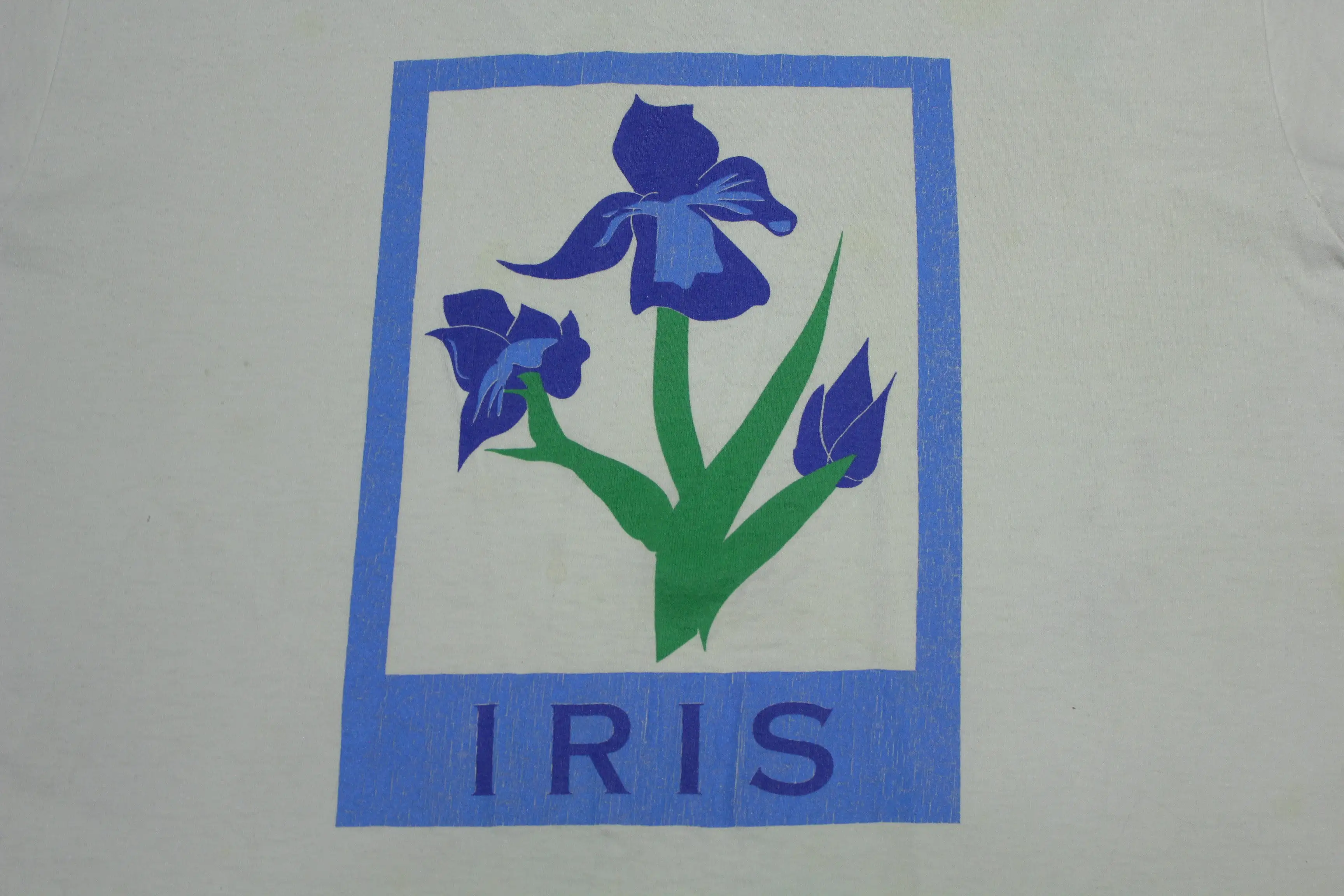 Iris Flower Vintage 90's All Sport Made in USA Grandma T-Shirt