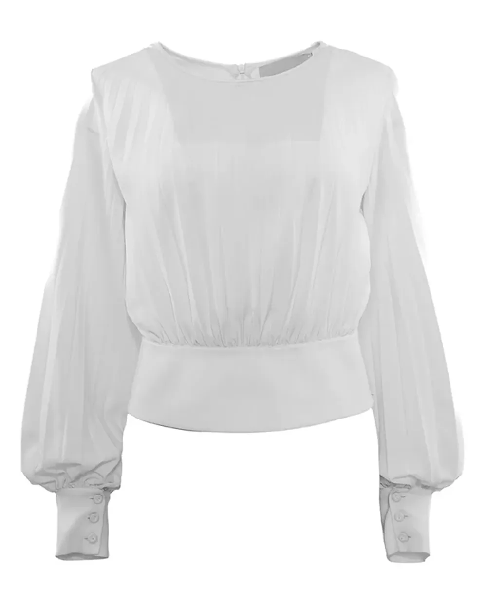 Ivory Idalia Pleated Blouse