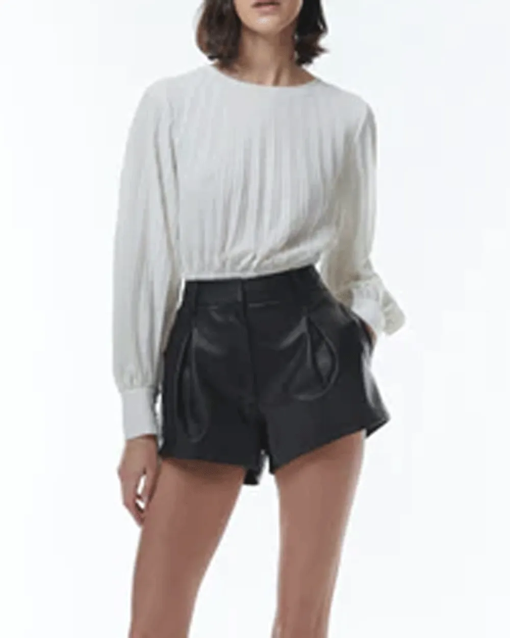 Ivory Idalia Pleated Blouse