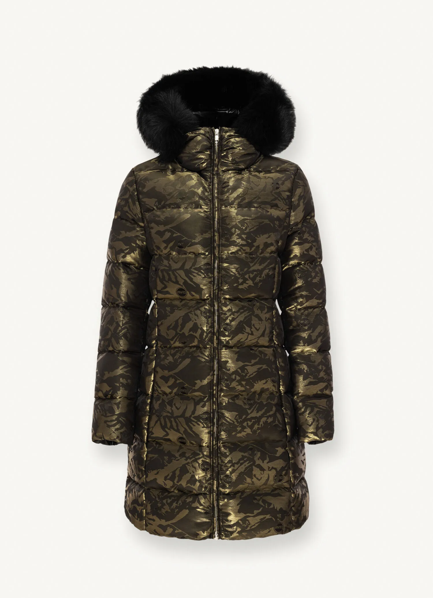 Jacquard coat with hood-