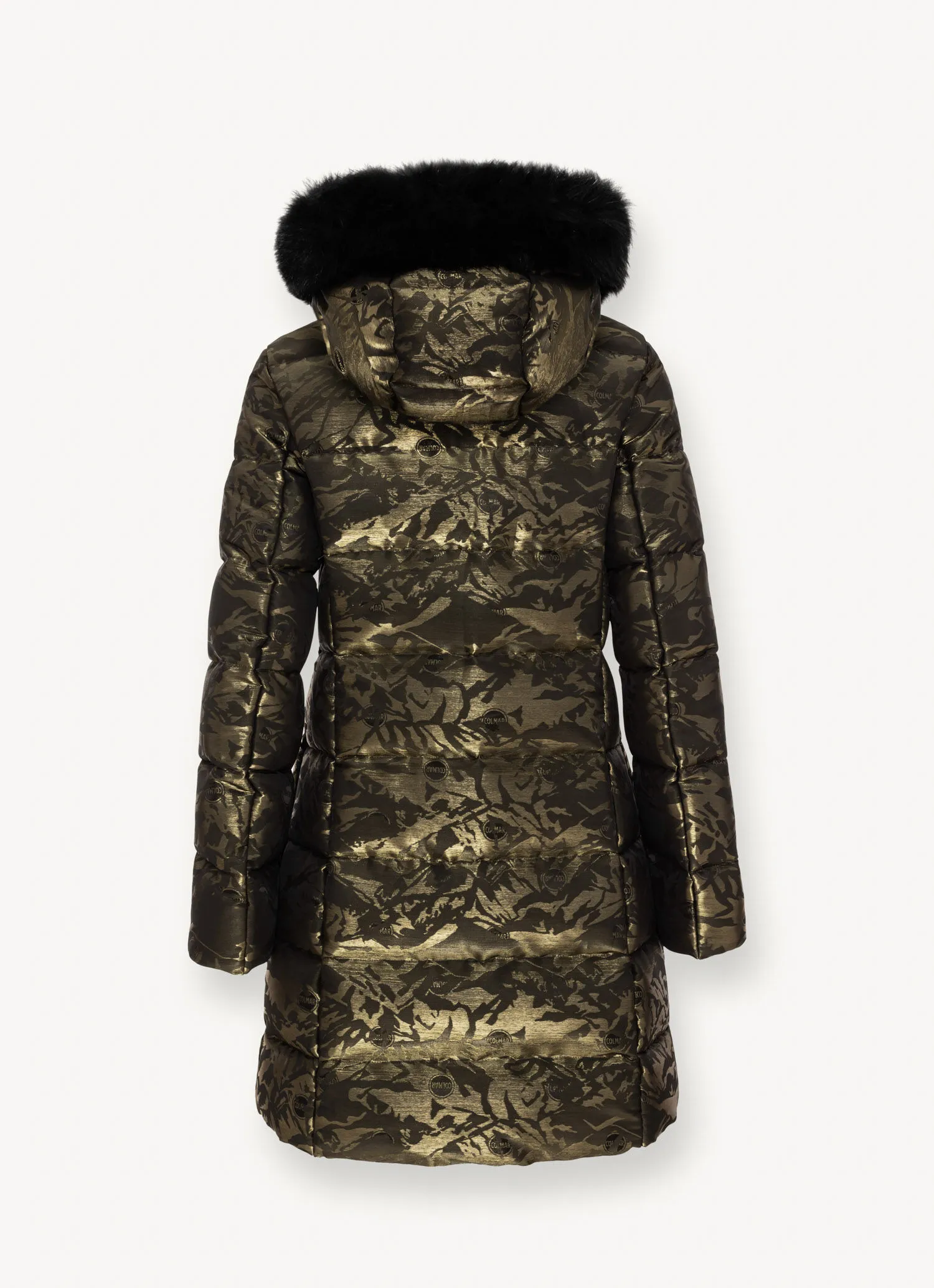 Jacquard coat with hood-