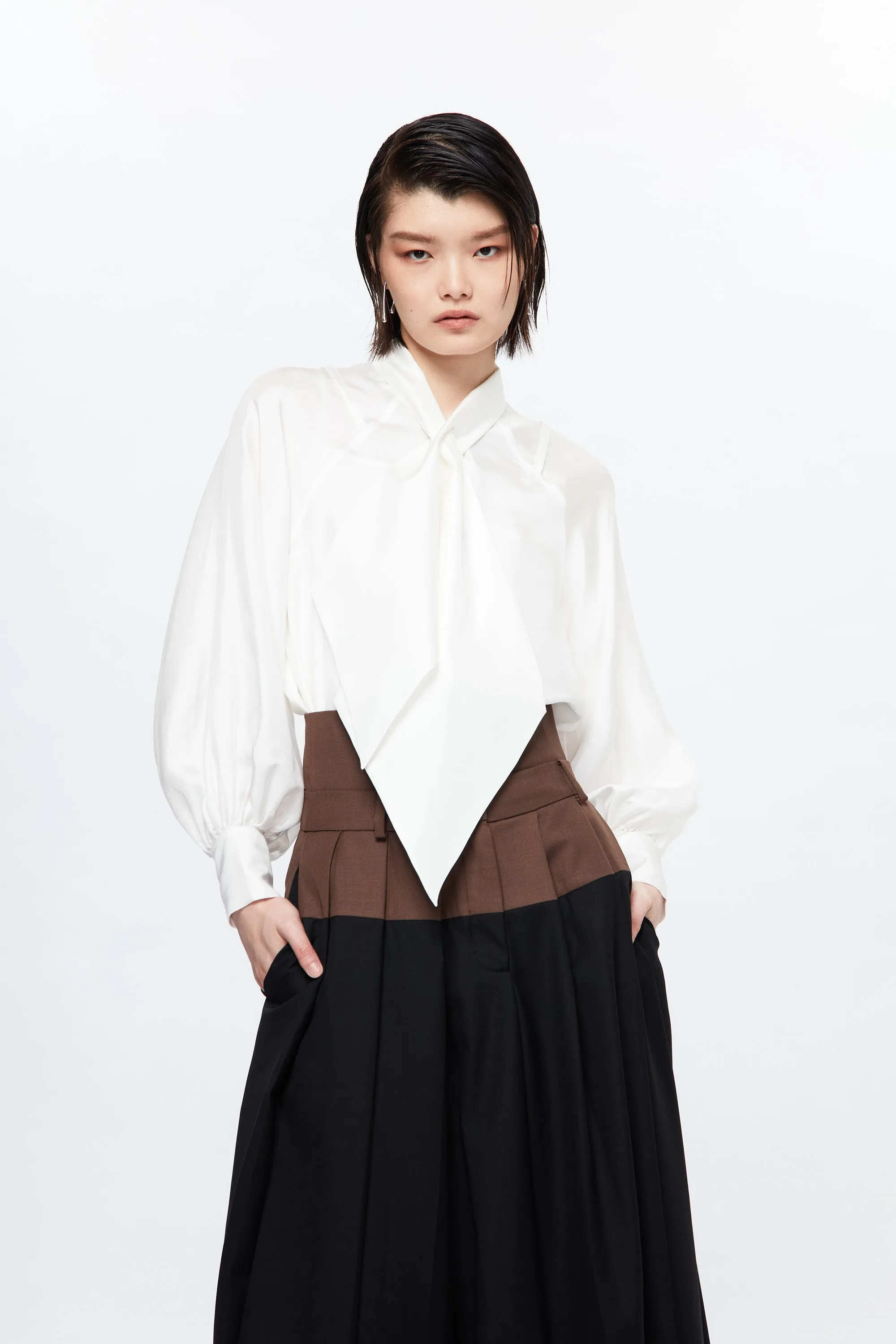 KEIKOGI Silk Blouse - White