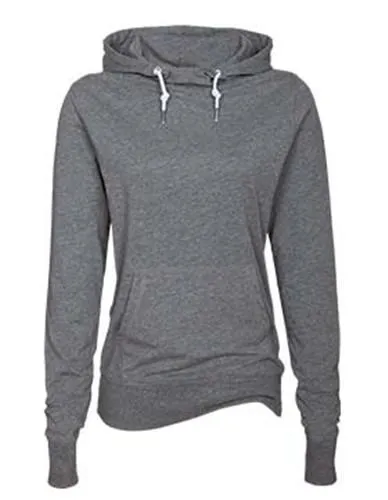 LADIES LONG SLEEVE FUNNEL NECK HOODED TEE